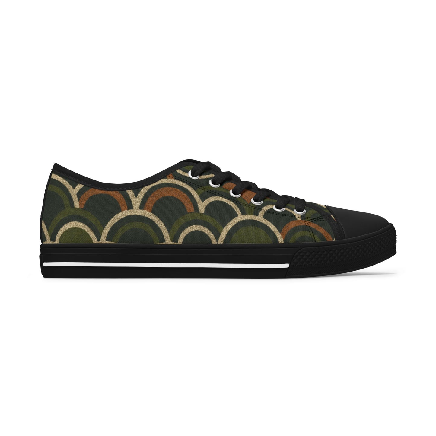 Women's Boho Deco Olive Scallop Low Top Sneakers