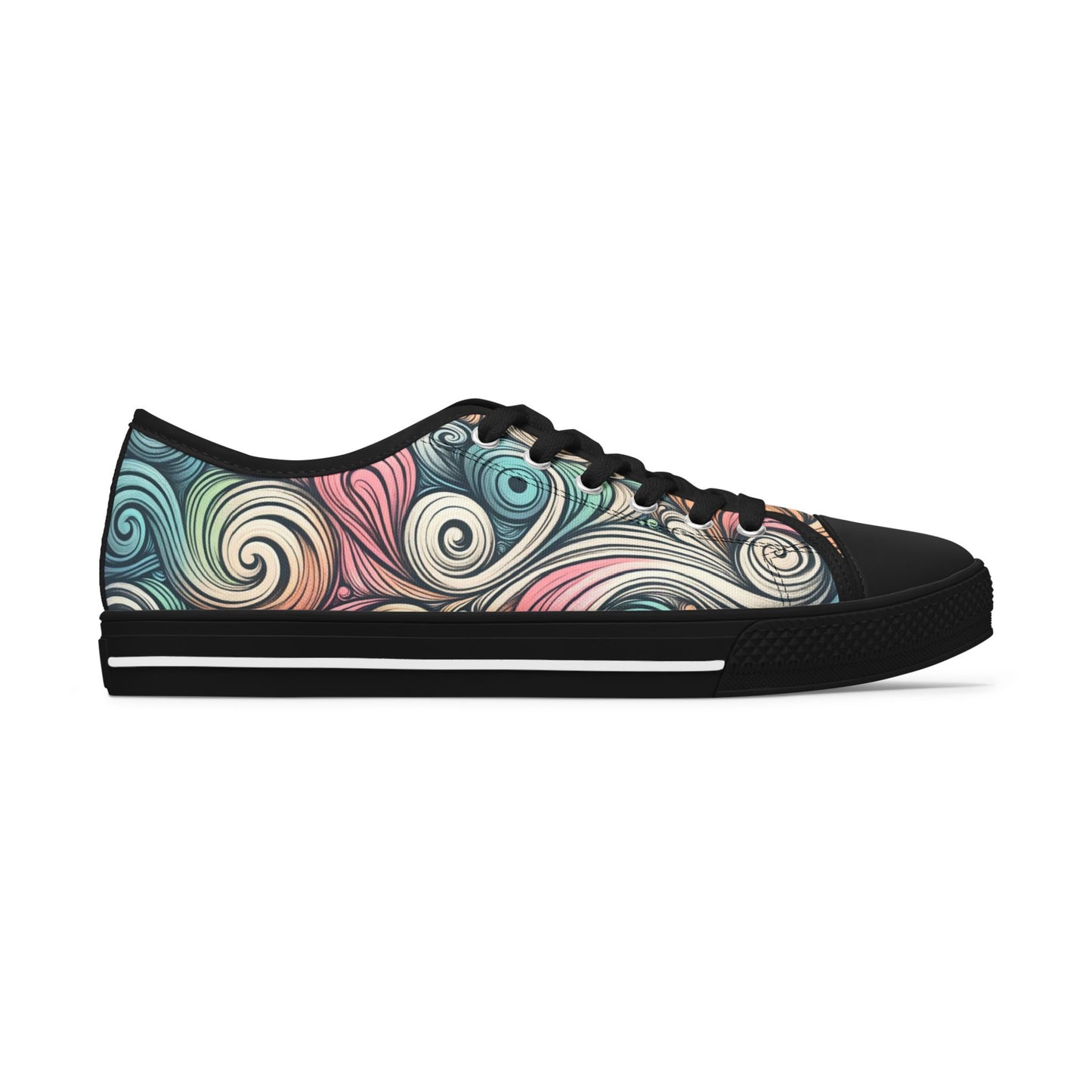 Women's Pastel Swirl Low-Top Sneakers