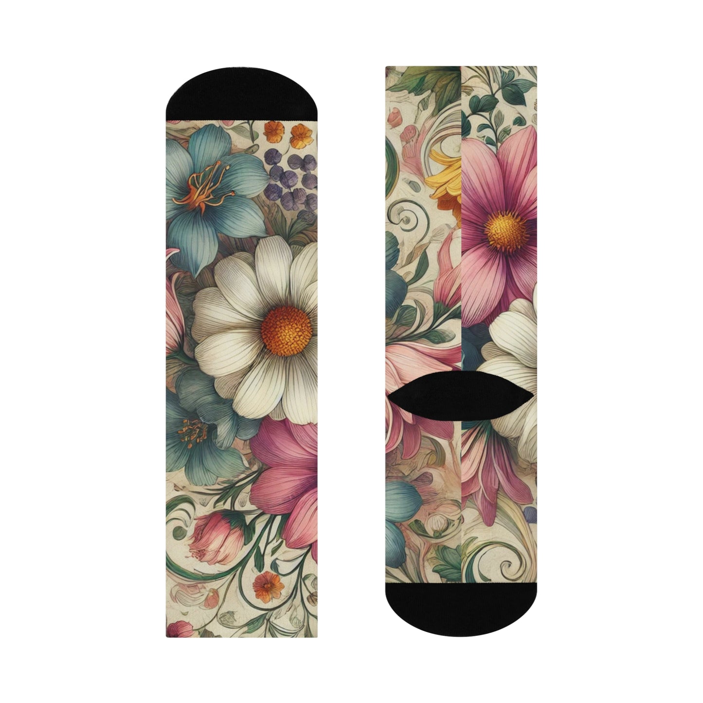 Floral Vintage Crew Socks