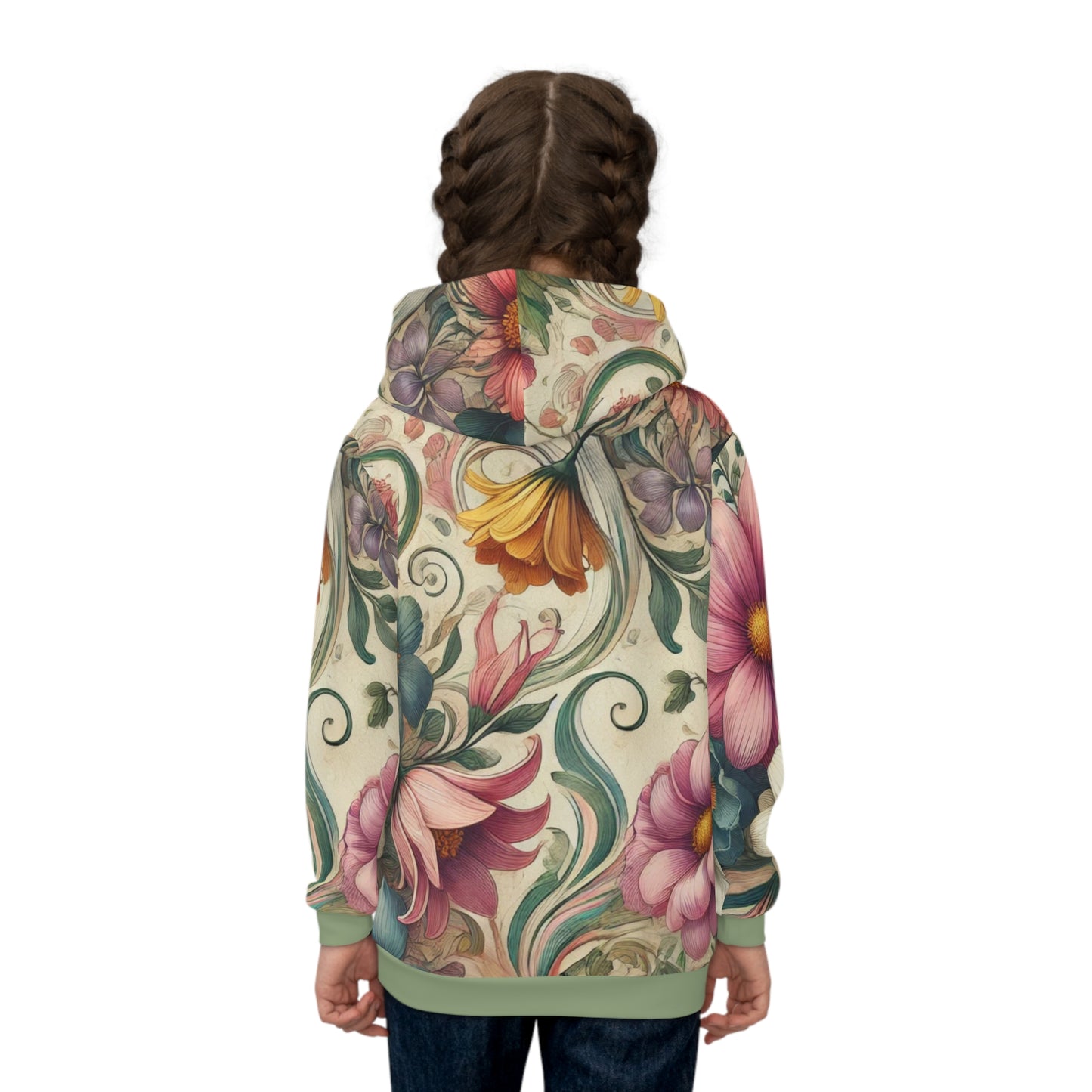 Kids Floral Vintage Hoodie