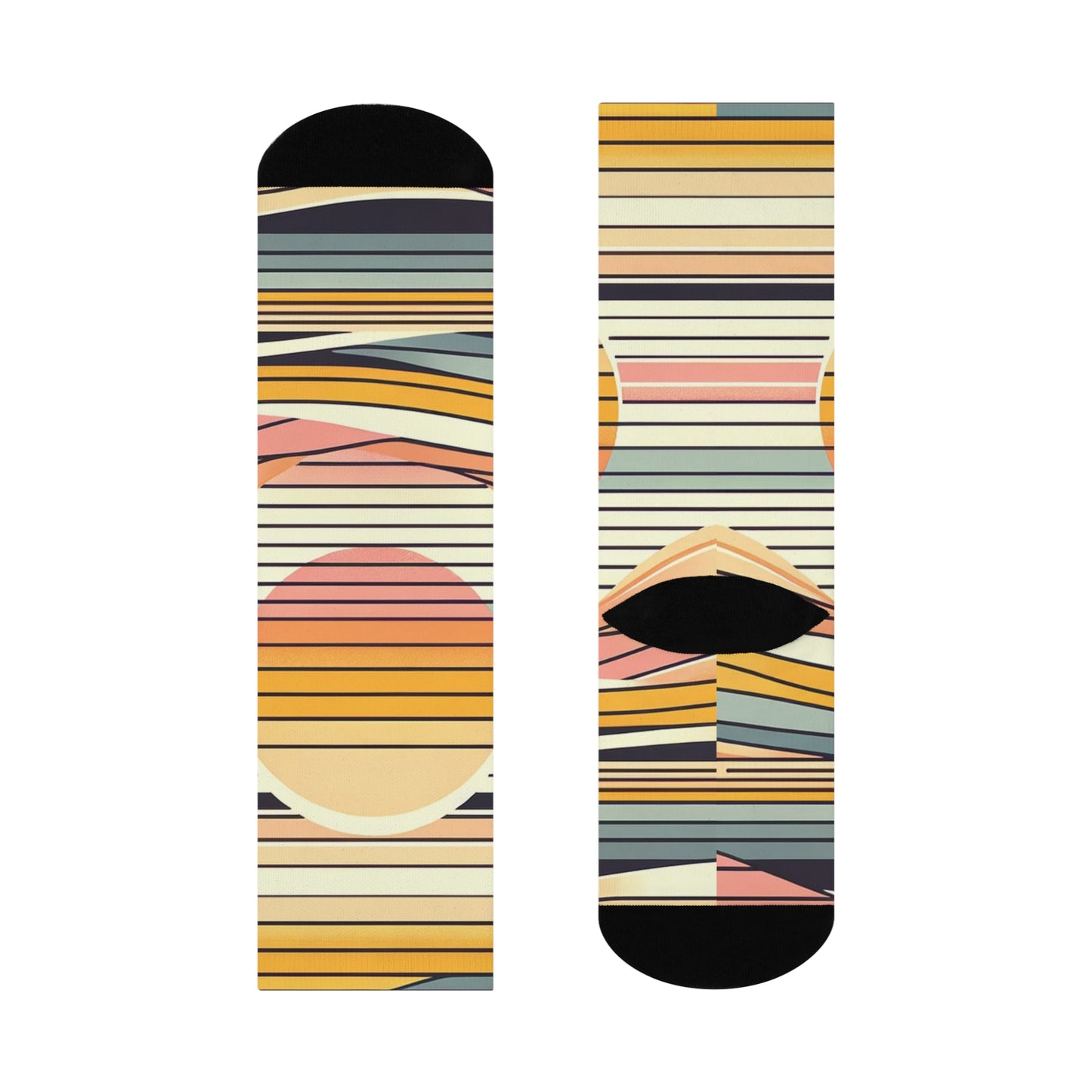 Retro Sunset Crew Socks