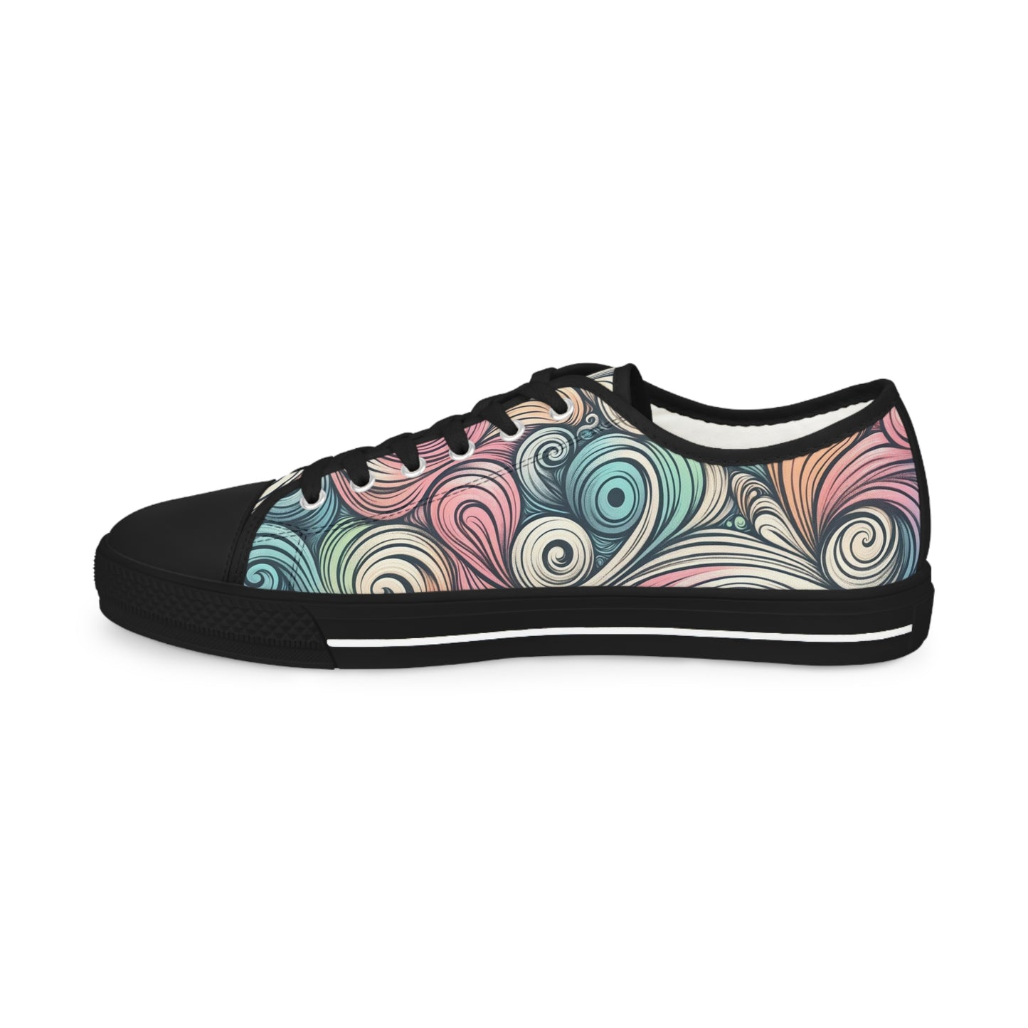 Men's Pastel Swirl Low Top Sneakers