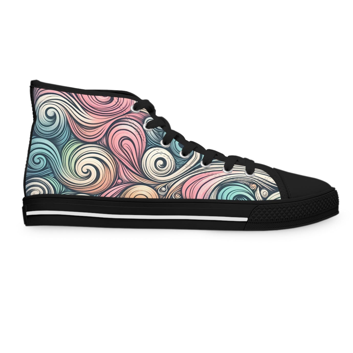 Women's Pastel Swirl High-Top Sneakers