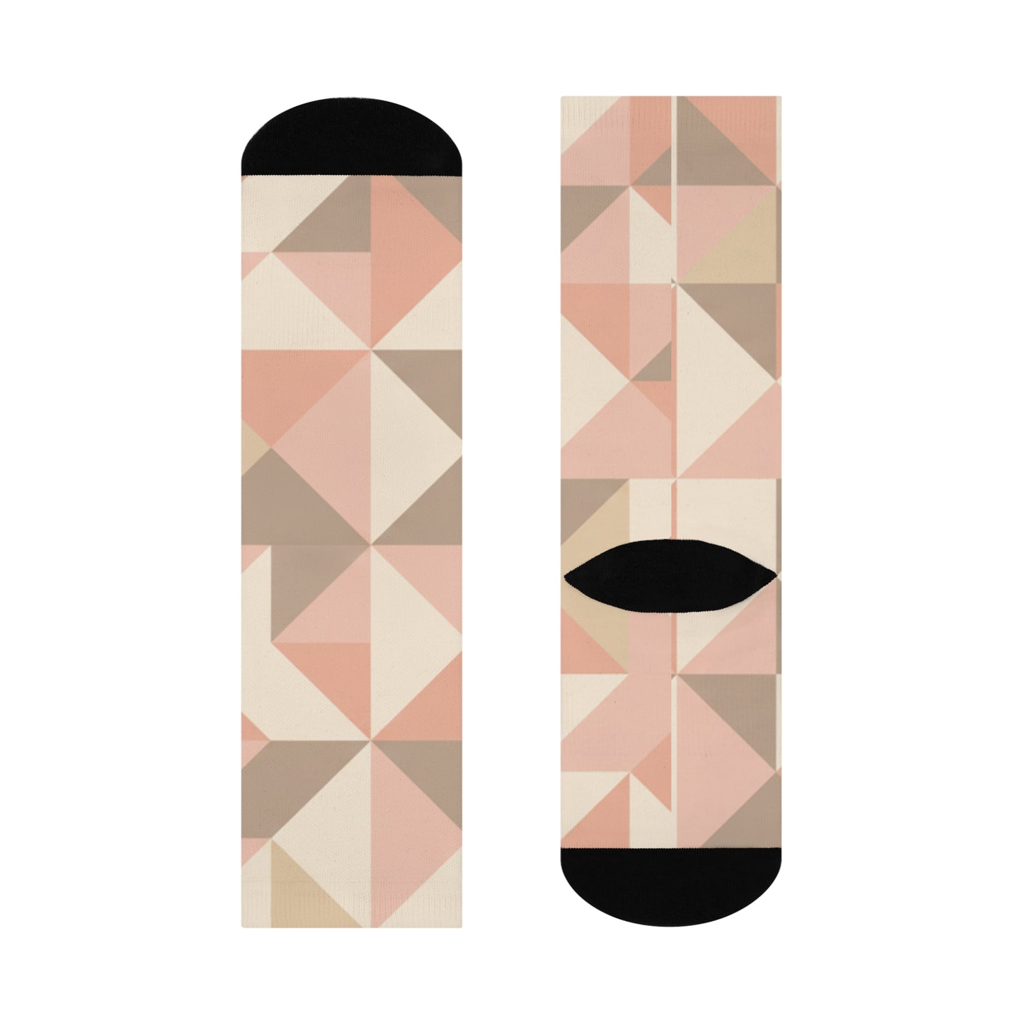 Blush Mosaic Crew Socks