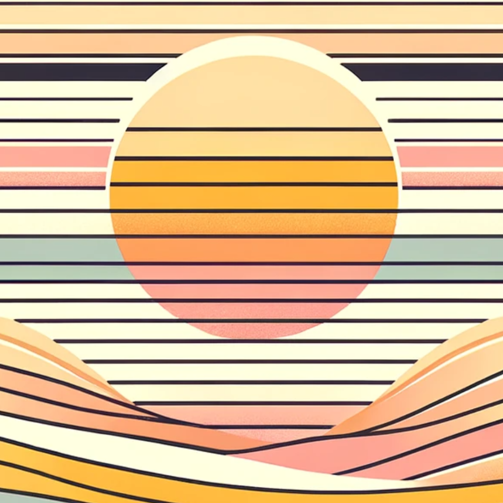 Retro Sunset Stripe