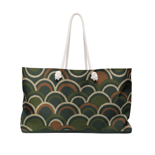 Boho Deco Olive Scallop Tote