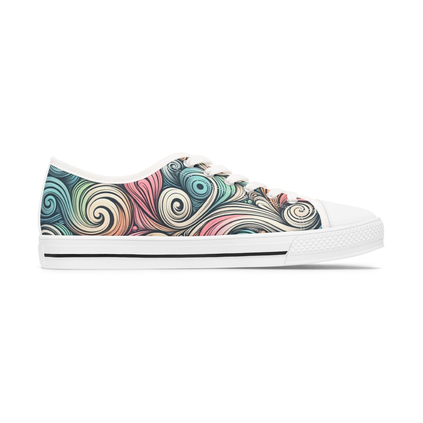 Women's Pastel Swirl Low-Top Sneakers