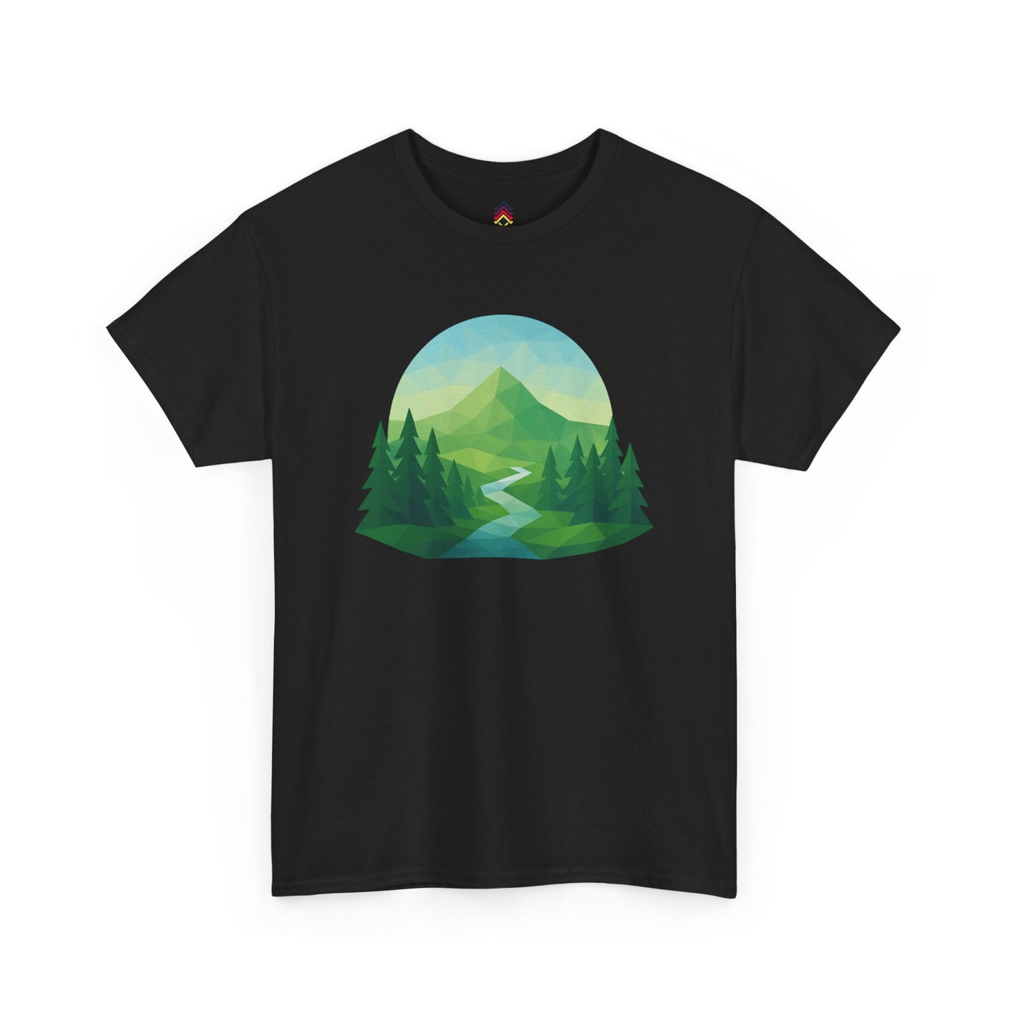 Adult Mountain Path Geometric T-shirt