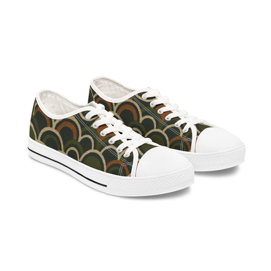 Women's Boho Deco Olive Scallop Low Top Sneakers