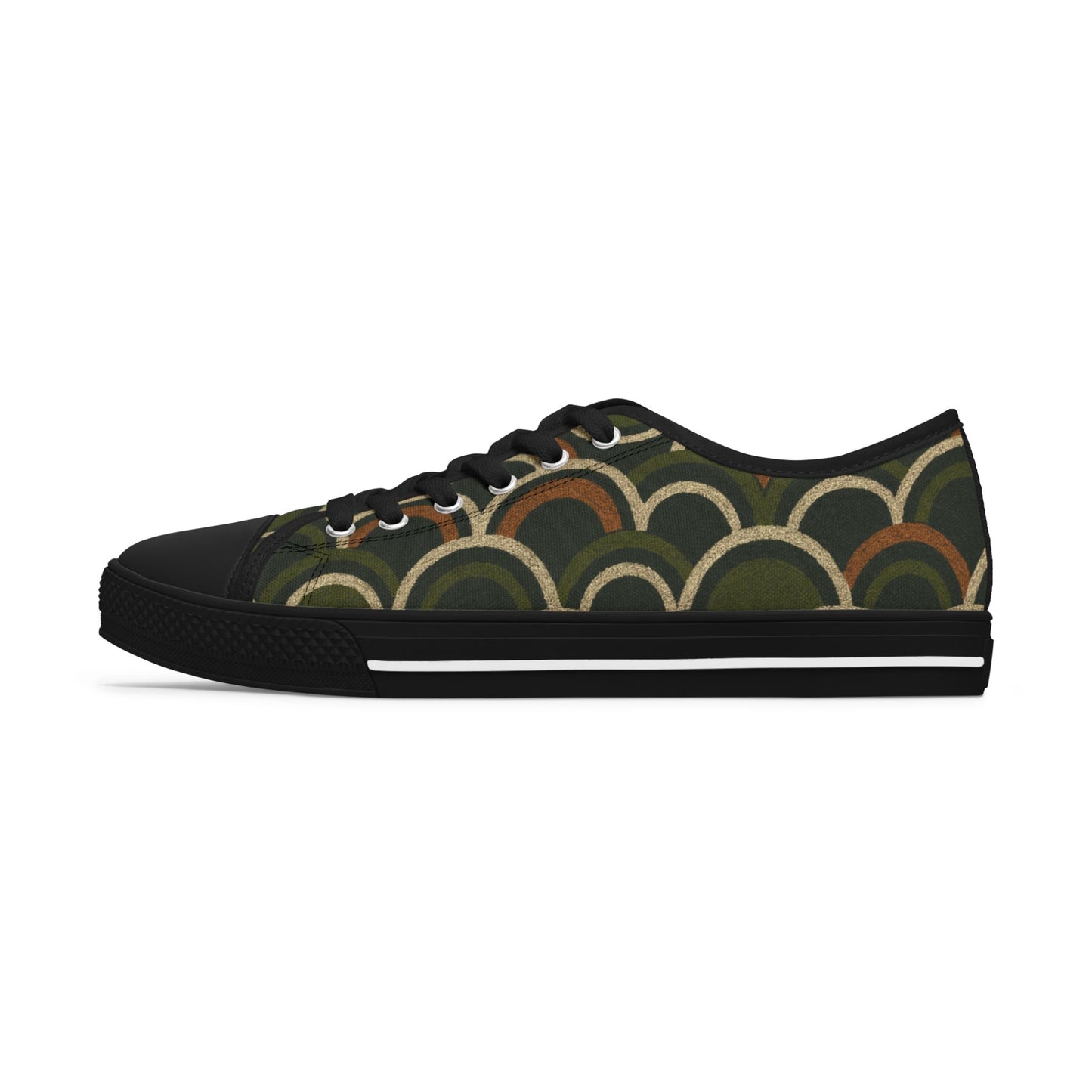 Women's Boho Deco Olive Scallop Low Top Sneakers
