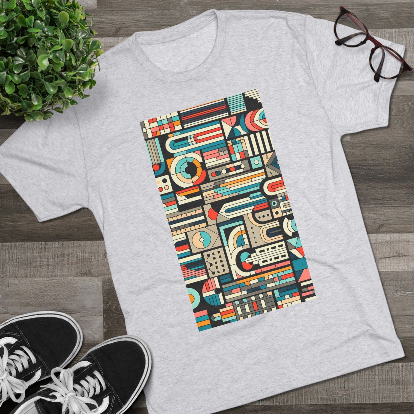 Adult Geometric Cityscape T-Shirt