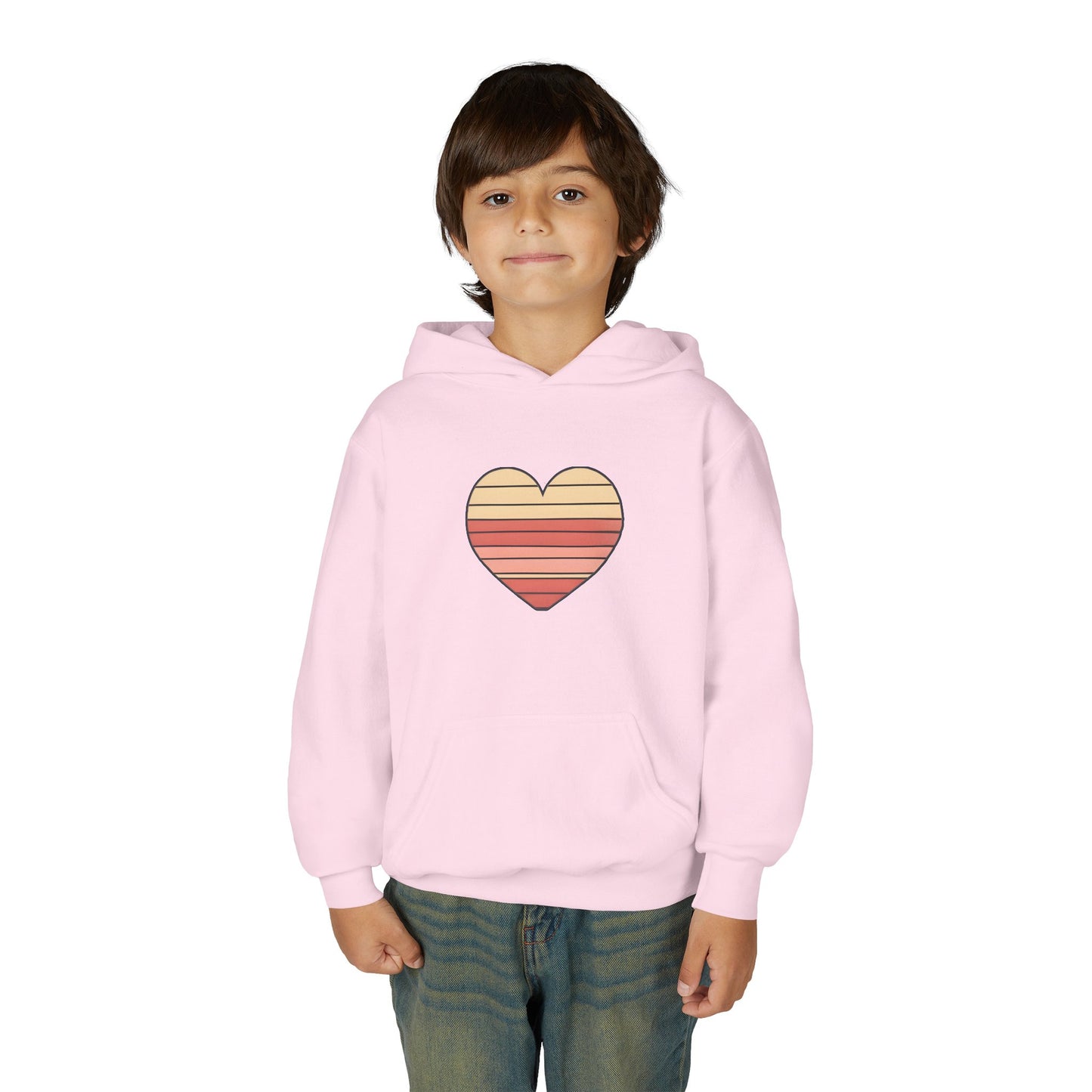 Kids' Valentine's Day Retro Heart Hoodie