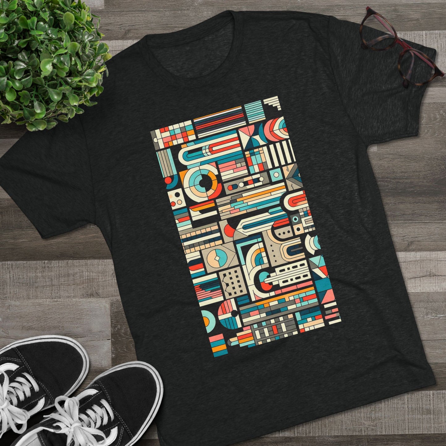 Adult Geometric Cityscape T-Shirt
