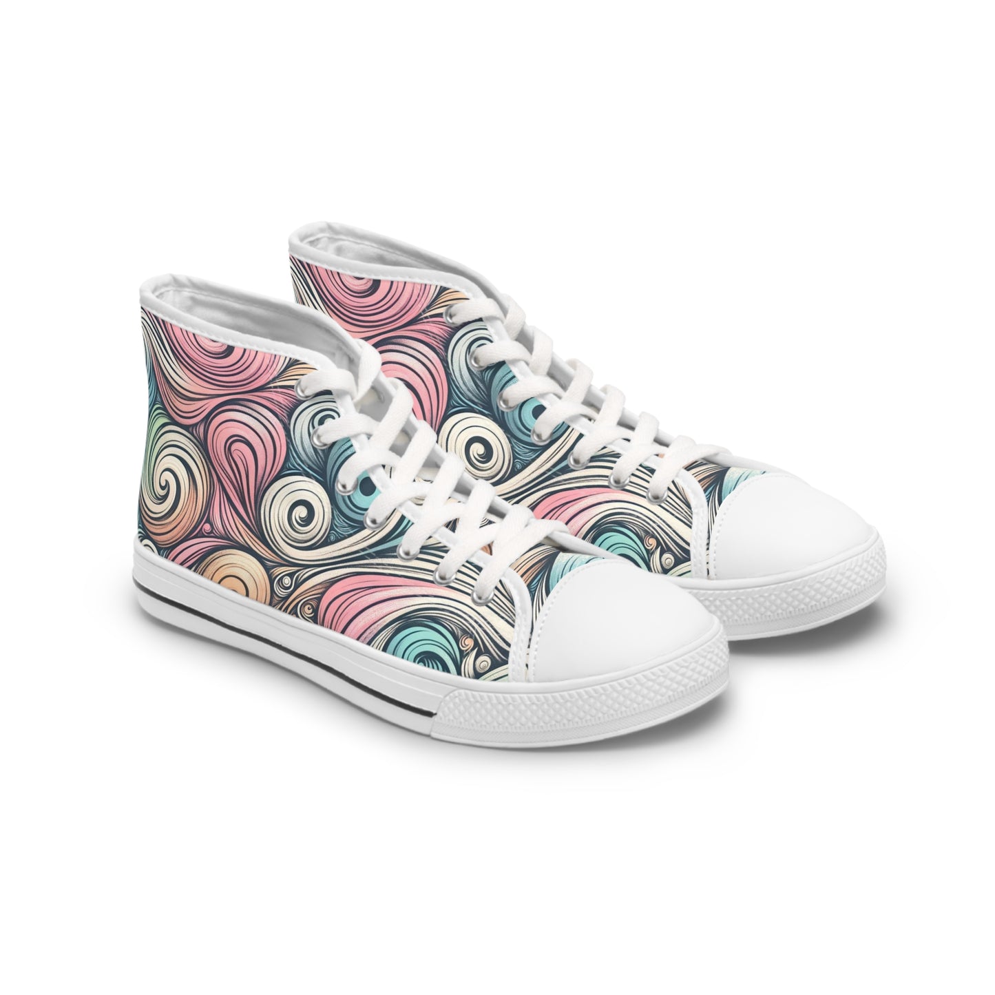 Women's Pastel Swirl High-Top Sneakers