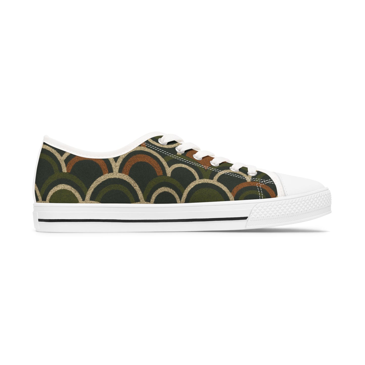 Women's Boho Deco Olive Scallop Low Top Sneakers