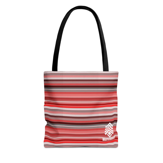 Berry Stripe Shoulder Tote