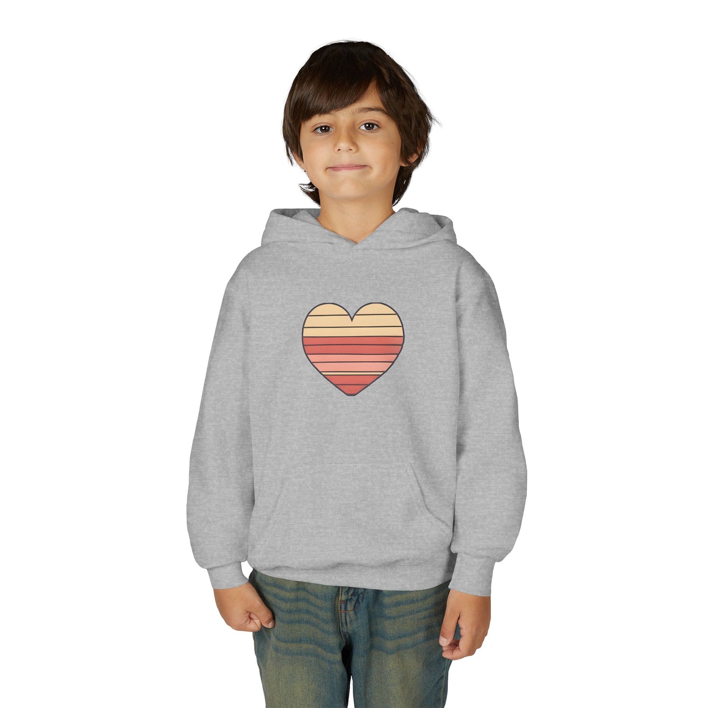 Kids' Valentine's Day Retro Heart Hoodie