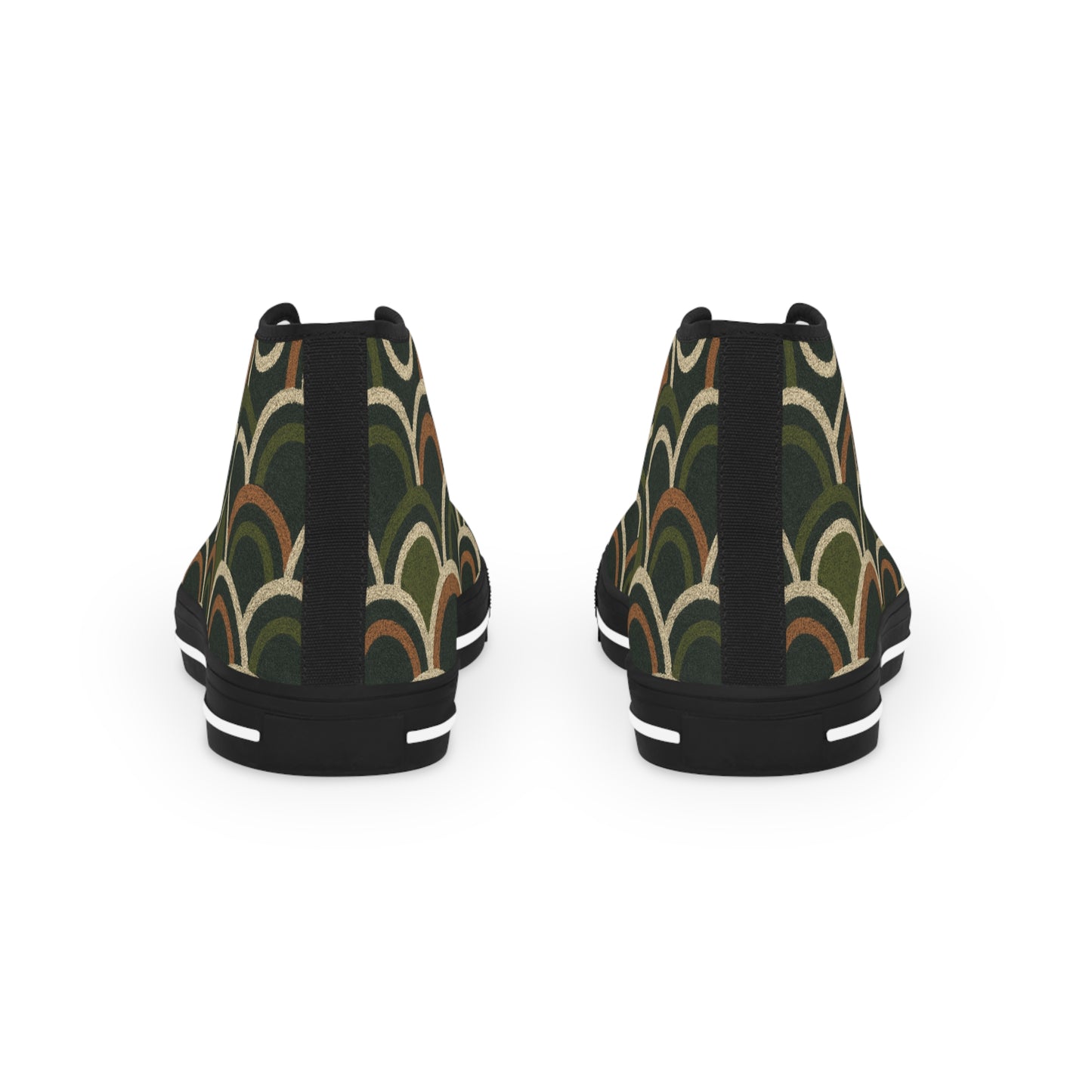 Men's Boho Deco Olive Scallop High Top Sneakers