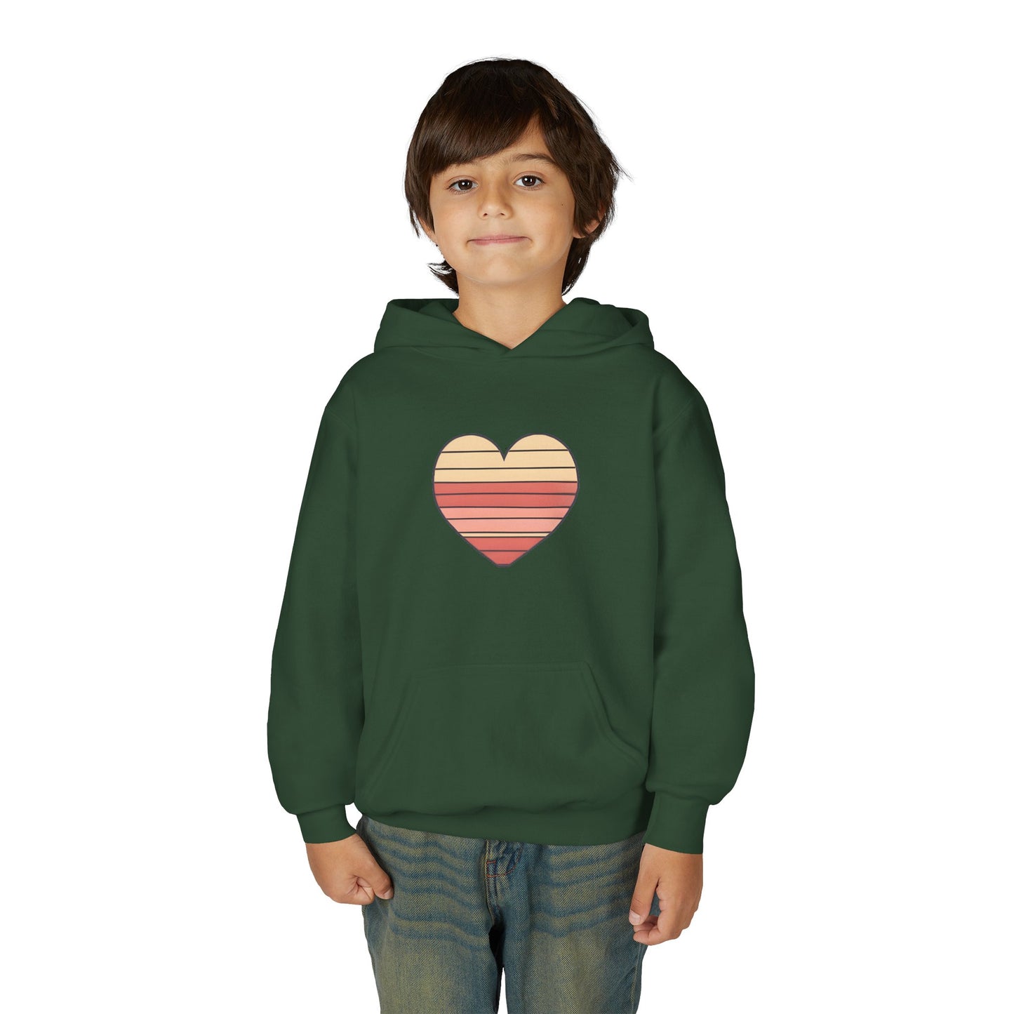 Kids' Valentine's Day Retro Heart Hoodie