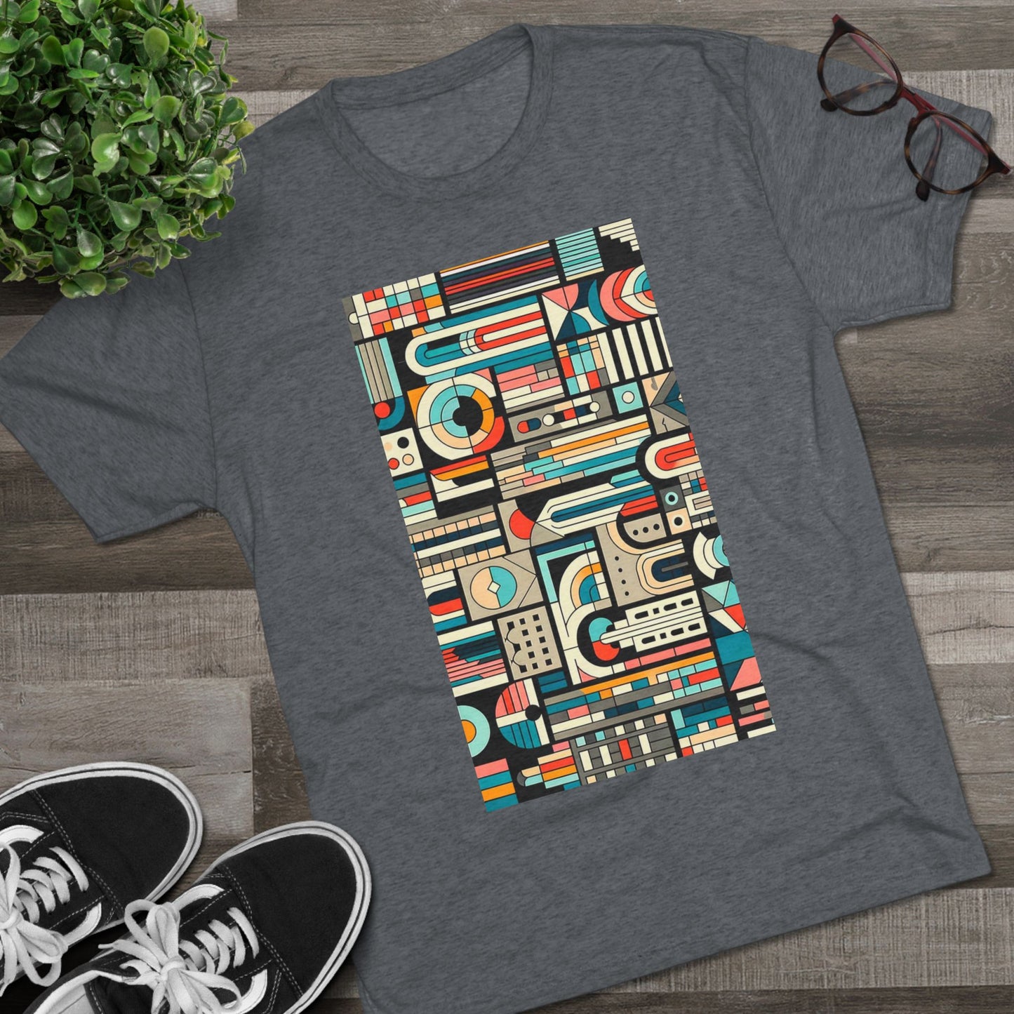 Adult Geometric Cityscape T-Shirt