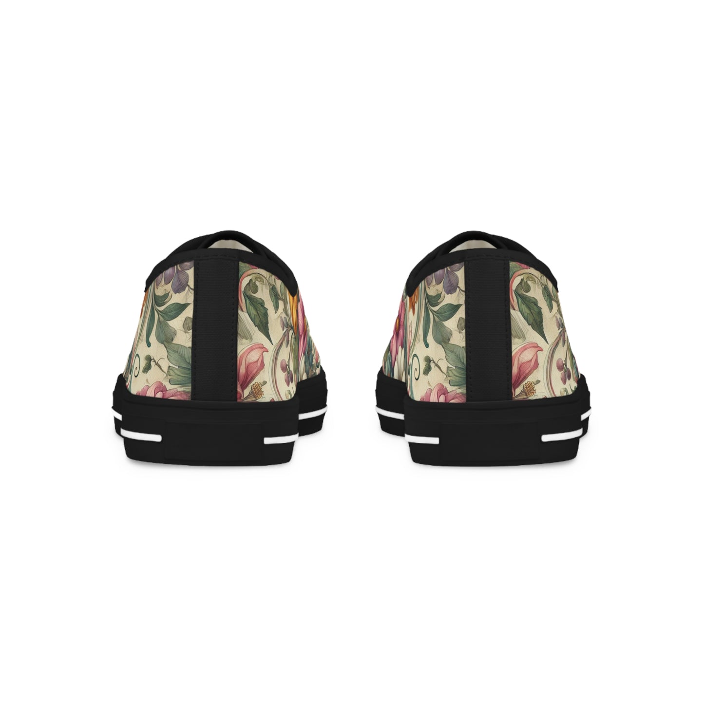 Men's Floral Vintage Low-Top Sneakers