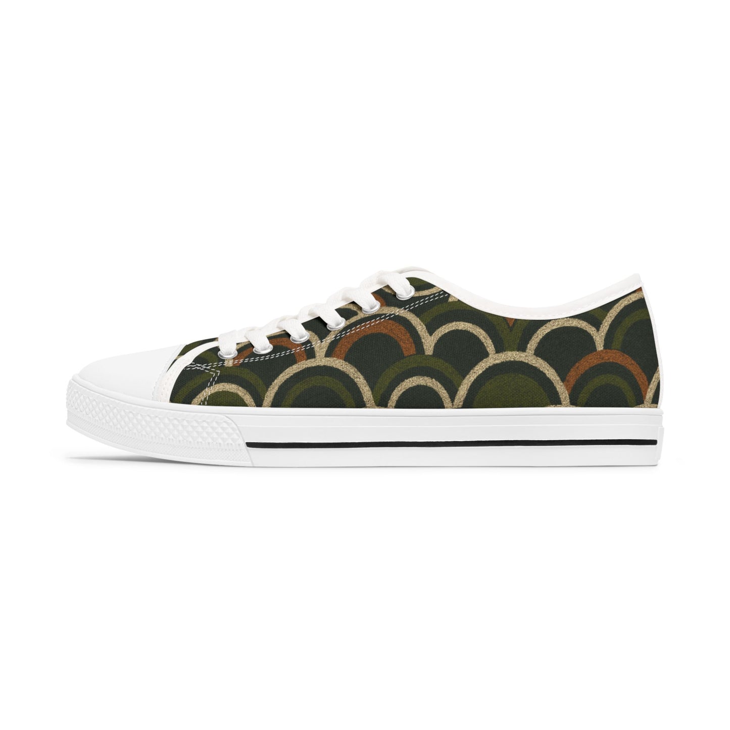 Women's Boho Deco Olive Scallop Low Top Sneakers