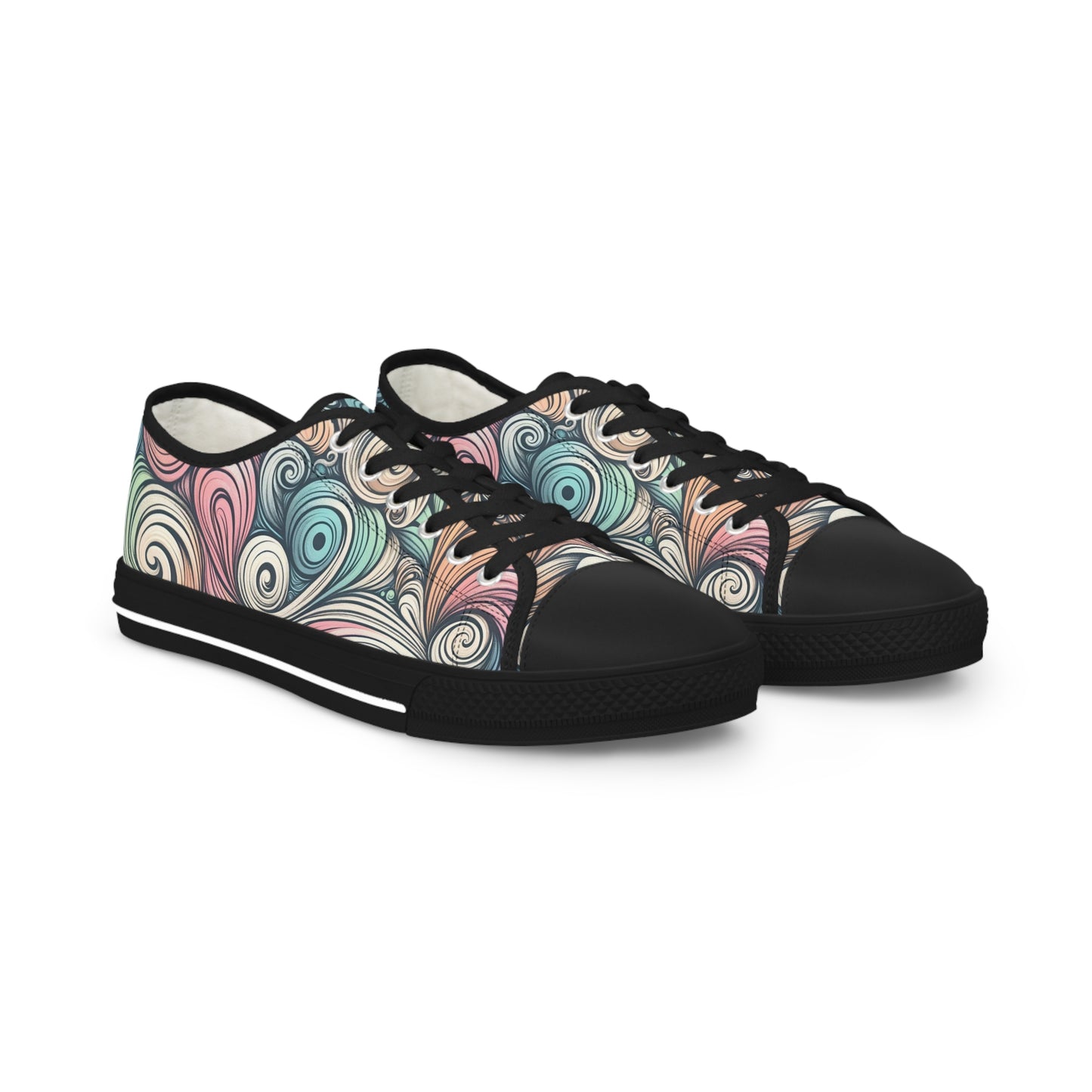 Men's Pastel Swirl Low Top Sneakers