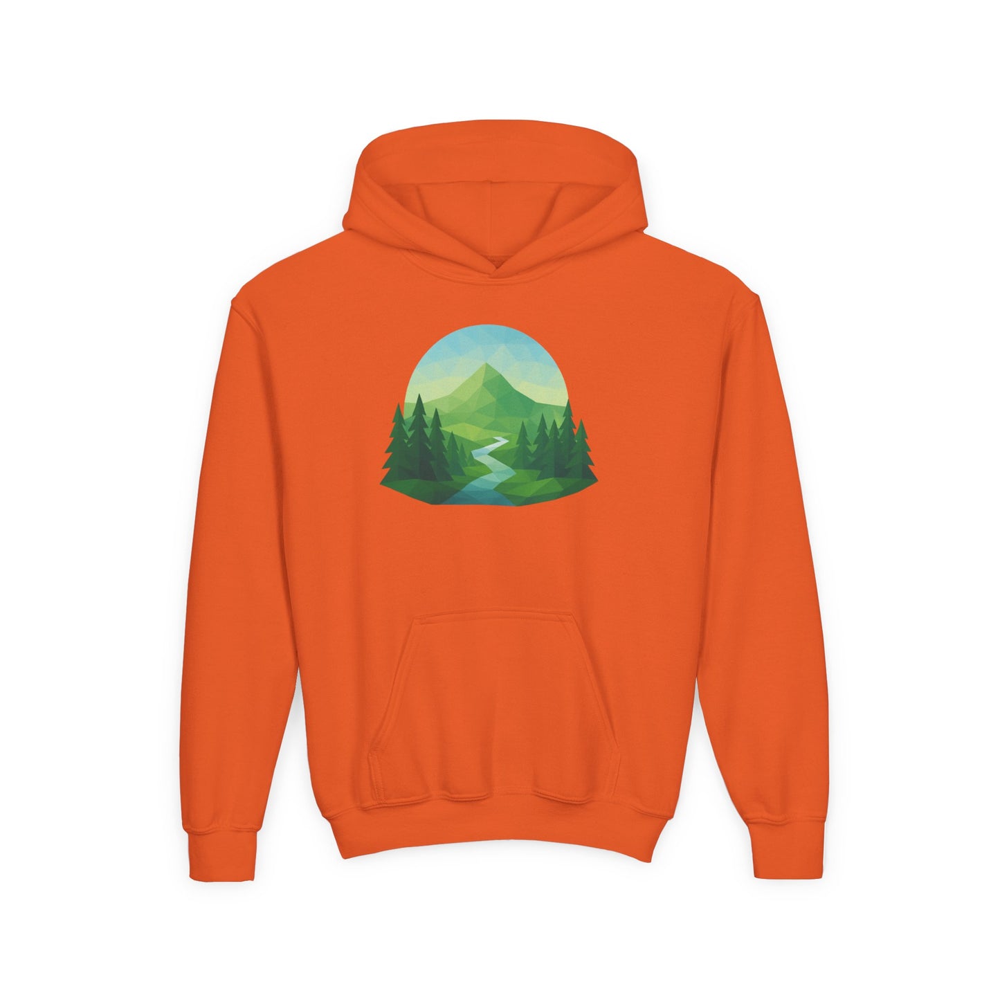 Kids Mountain Path Geometric Hoodie