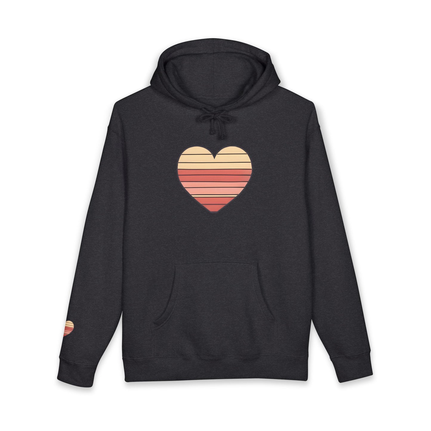 Adult Valentine's Day Retro Heart Hoodie