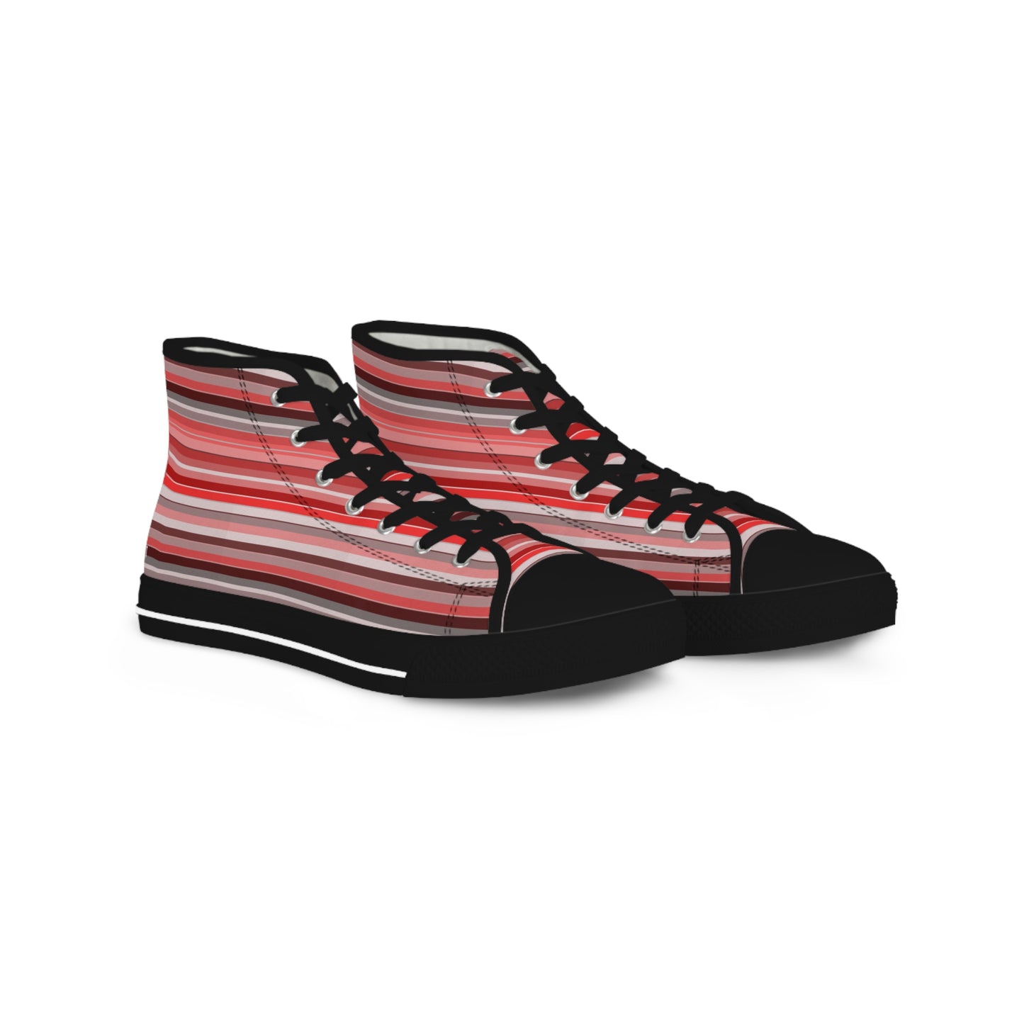 Men's Berry Stripe High-Top Sneakers