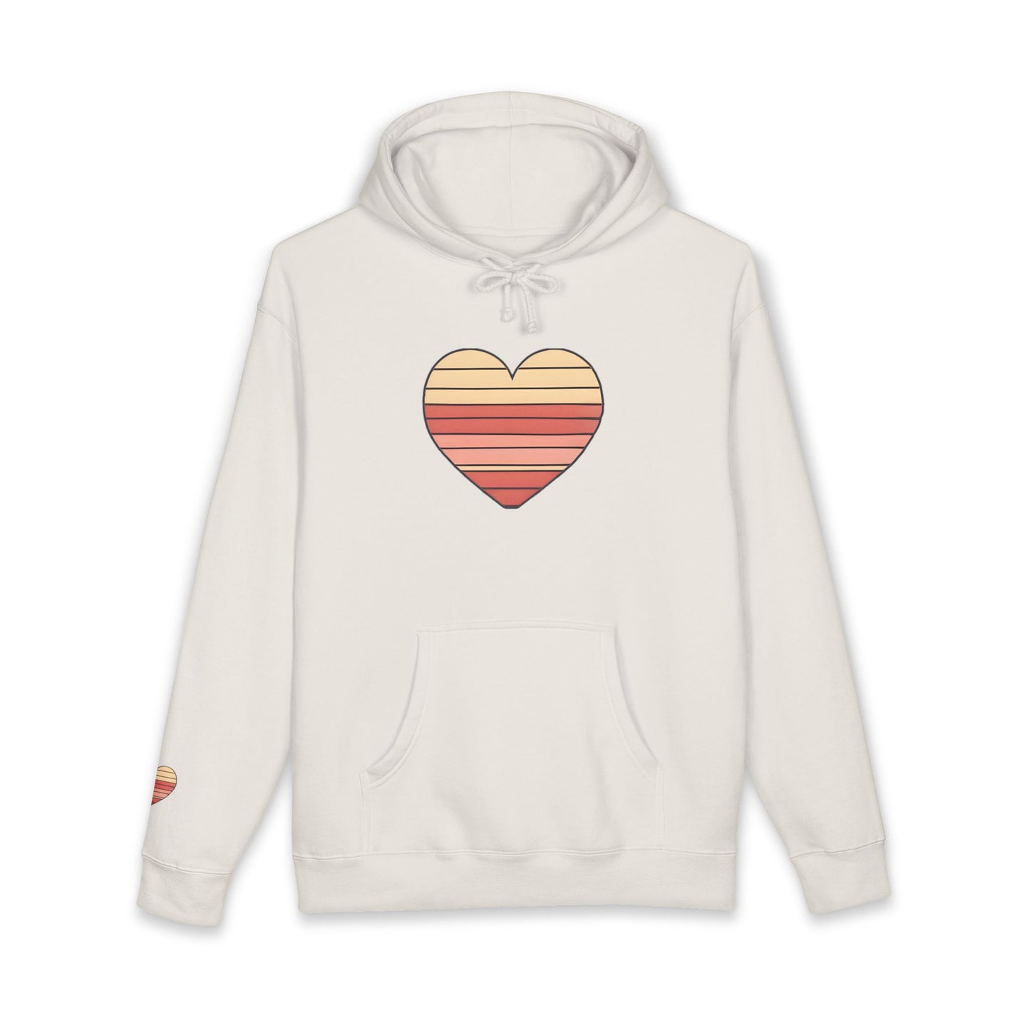 Adult Valentine's Day Retro Heart Hoodie