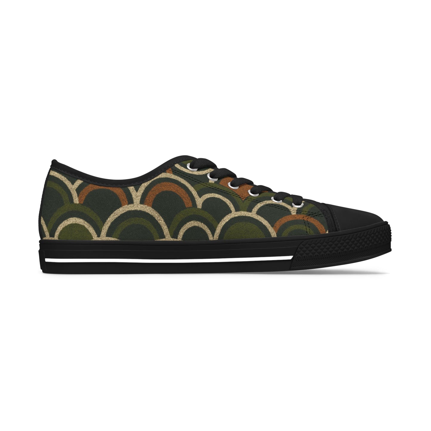 Women's Boho Deco Olive Scallop Low Top Sneakers