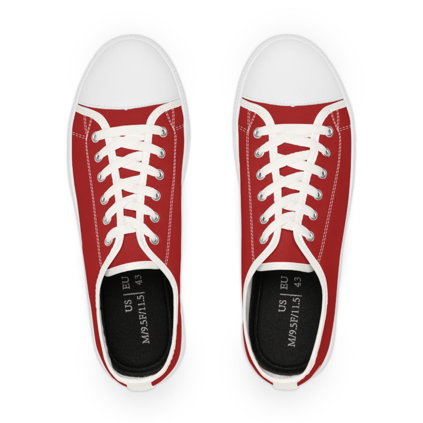 Men's Signal Red Low Top Sneakers