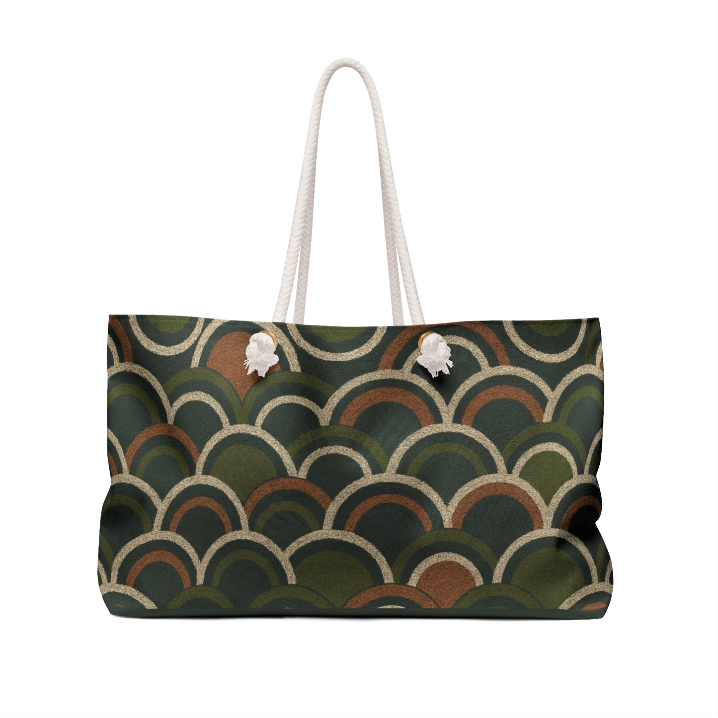 Boho Deco Olive Scallop Tote