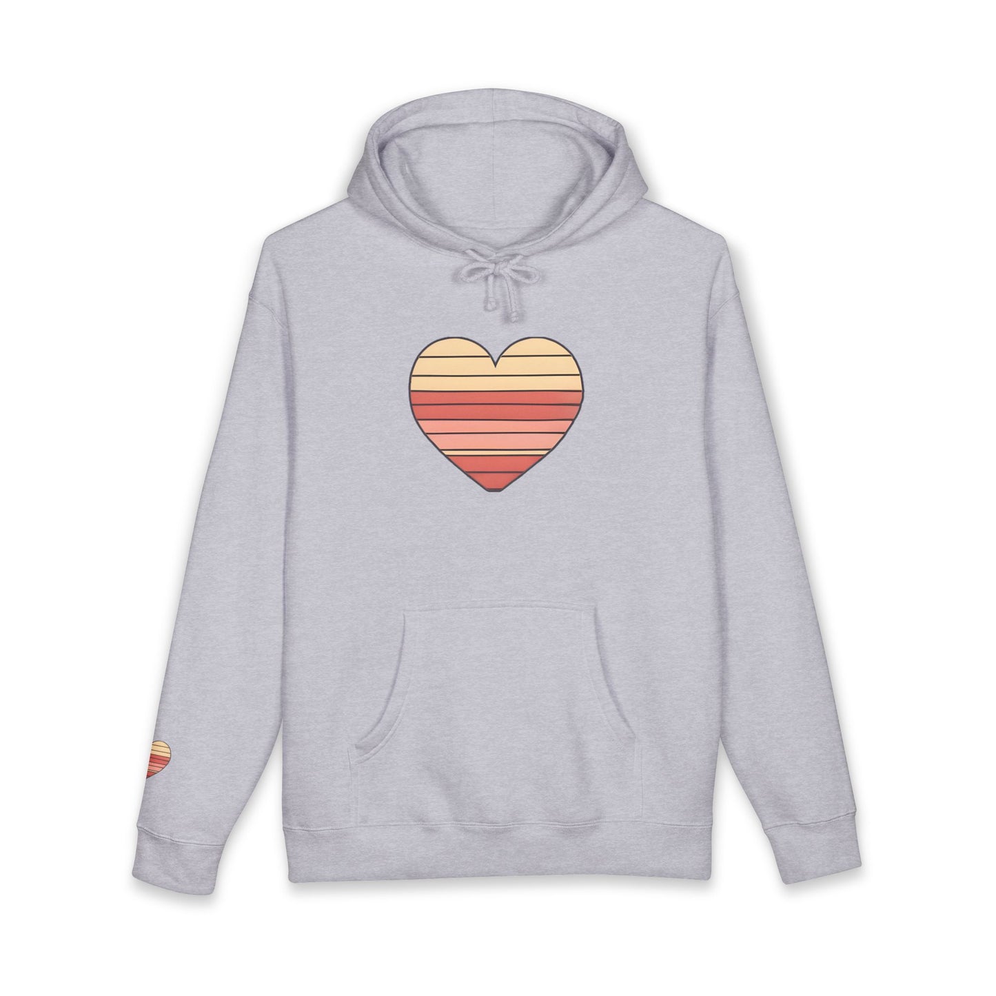 Adult Valentine's Day Retro Heart Hoodie