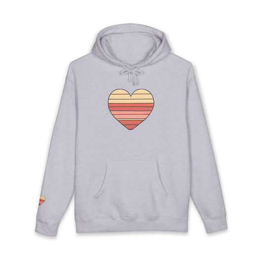 Adult Valentine's Day Retro Heart Hoodie