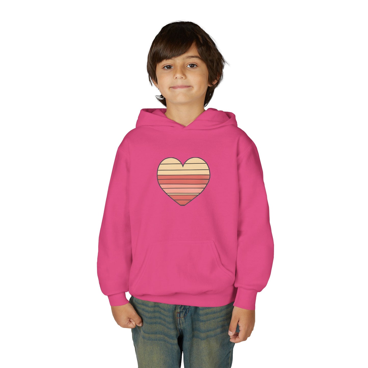 Kids' Valentine's Day Retro Heart Hoodie
