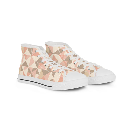 Men's Blush Mosaic High-Top Sneakers