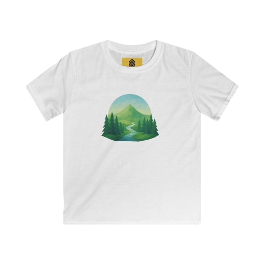 Kids Mountain Path Geometric T-shirt