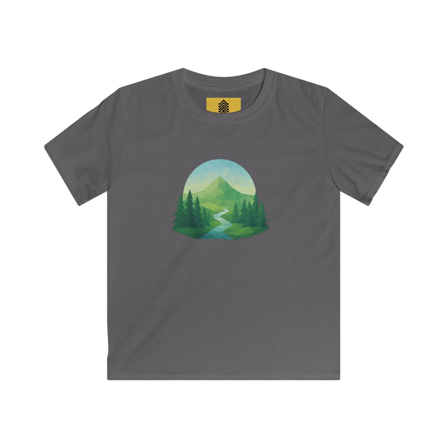 Kids Mountain Path Geometric T-shirt