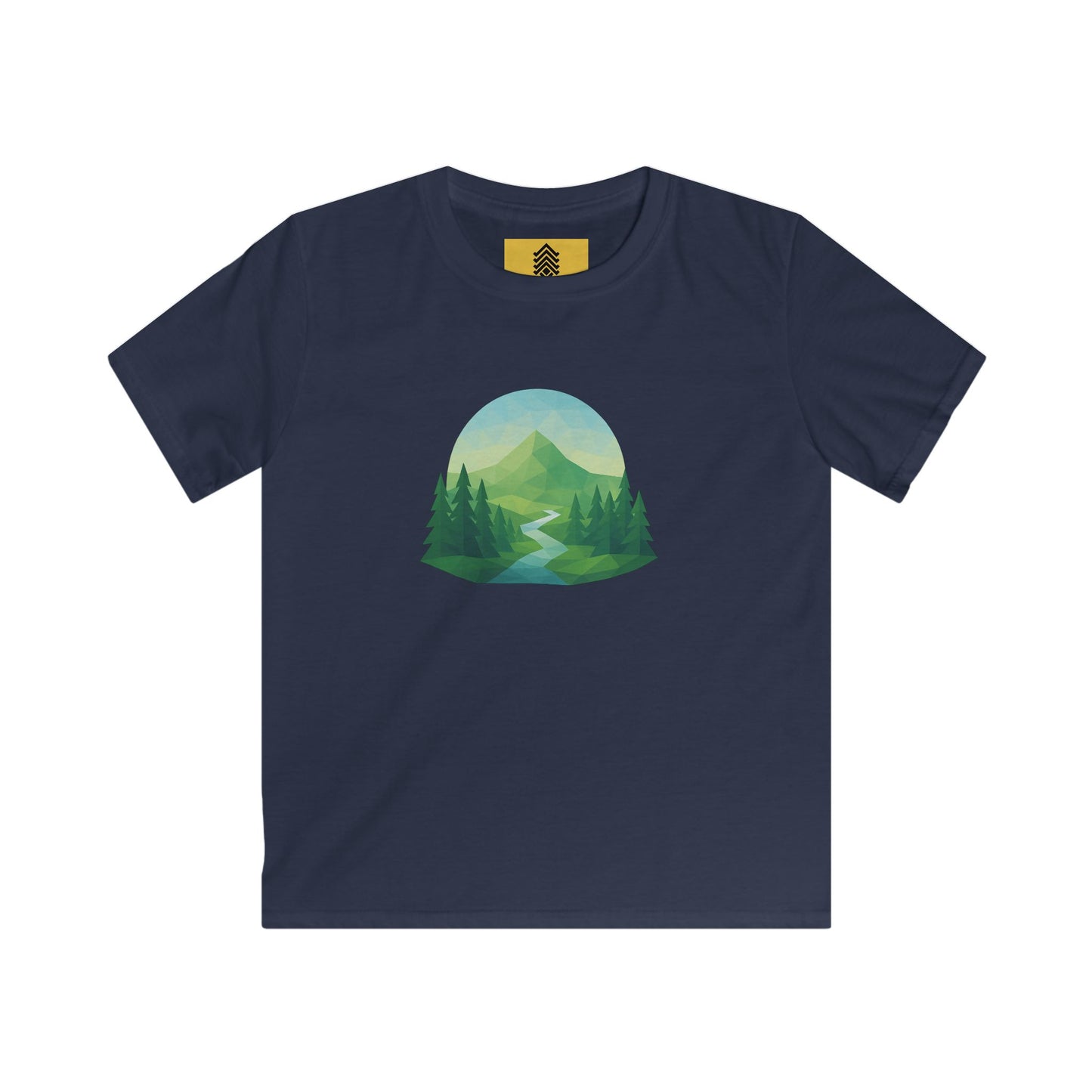 Kids Mountain Path Geometric T-shirt