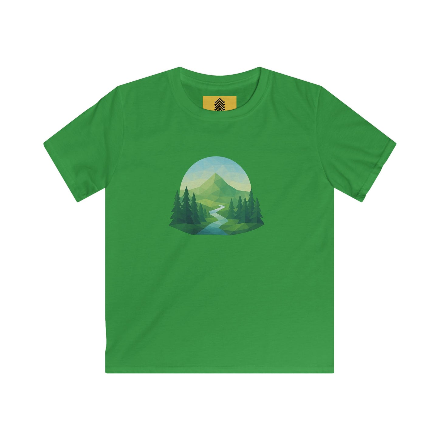 Kids Mountain Path Geometric T-shirt
