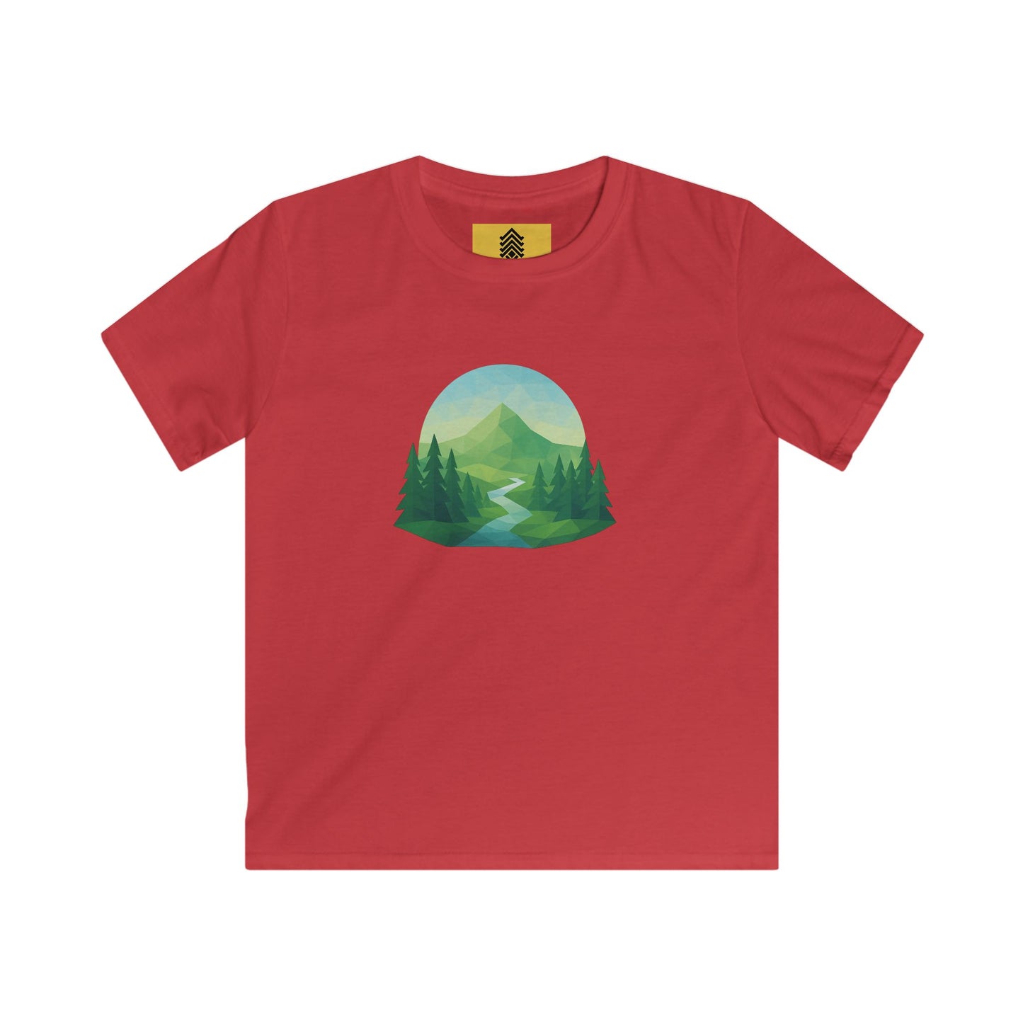 Kids Mountain Path Geometric T-shirt