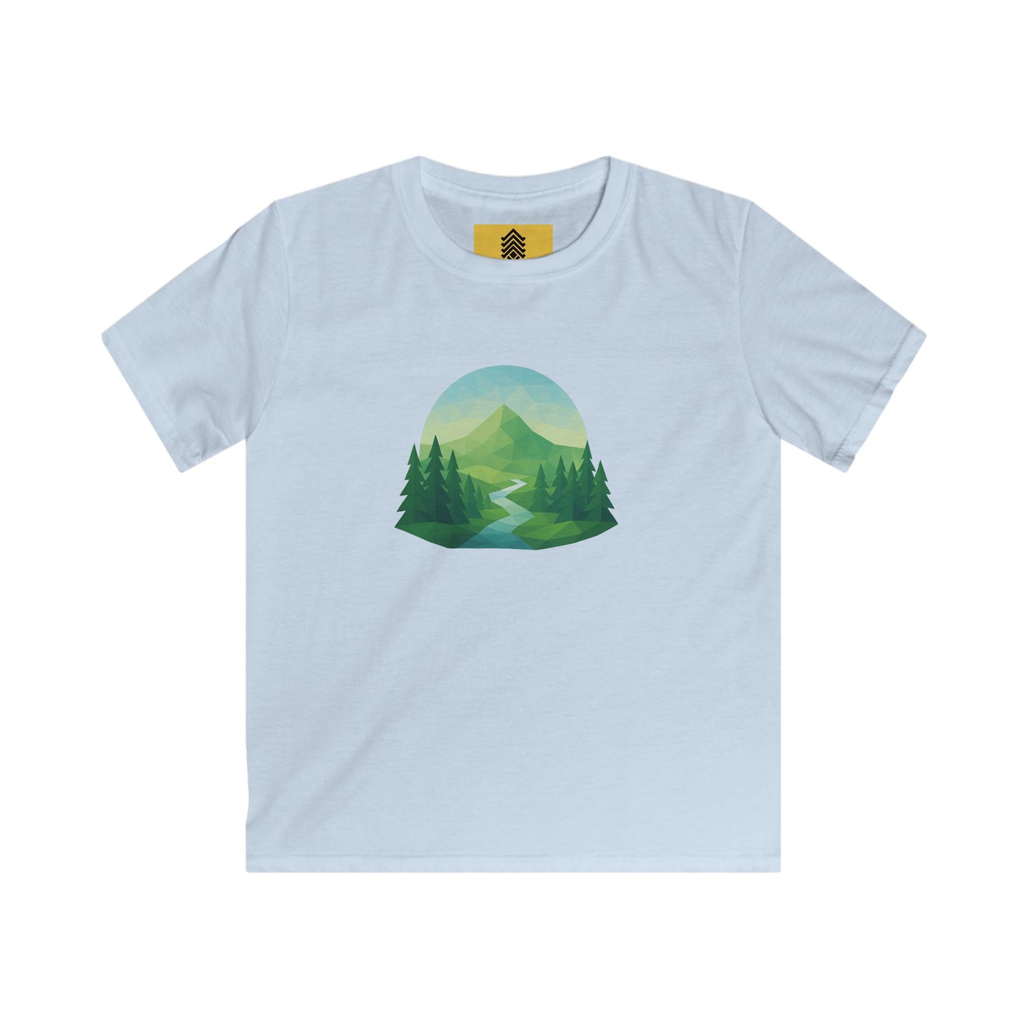 Kids Mountain Path Geometric T-shirt