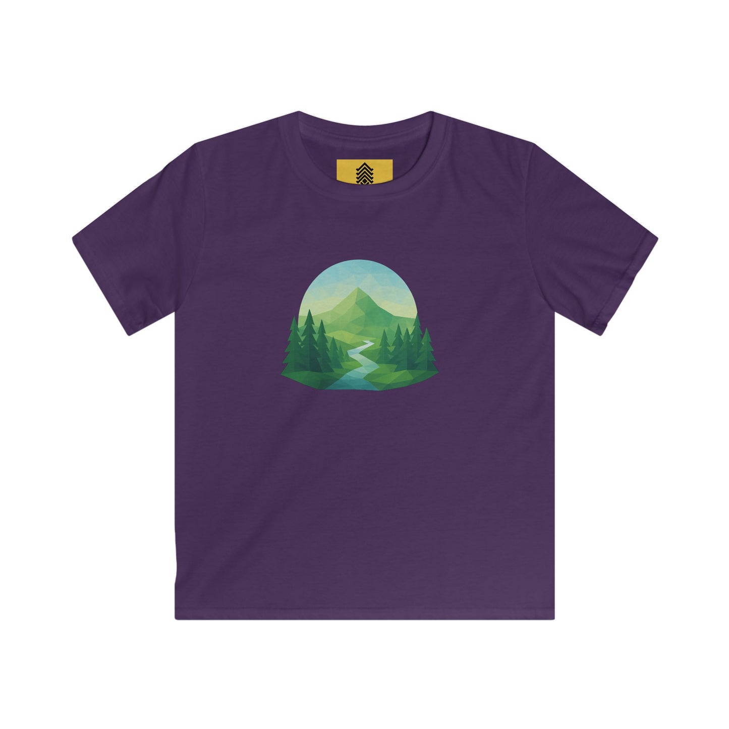 Kids Mountain Path Geometric T-shirt