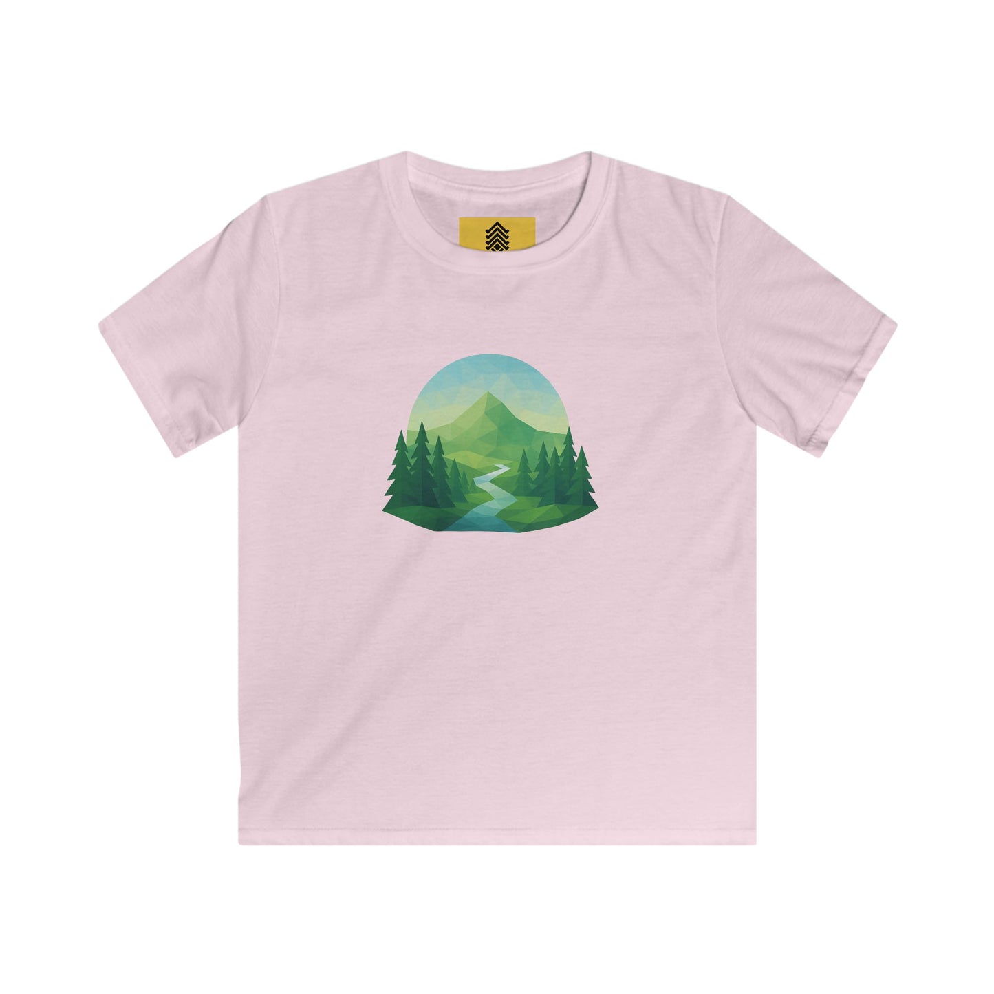 Kids Mountain Path Geometric T-shirt