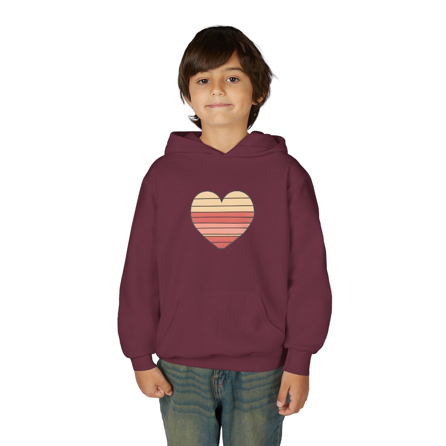 Kids' Valentine's Day Retro Heart Hoodie