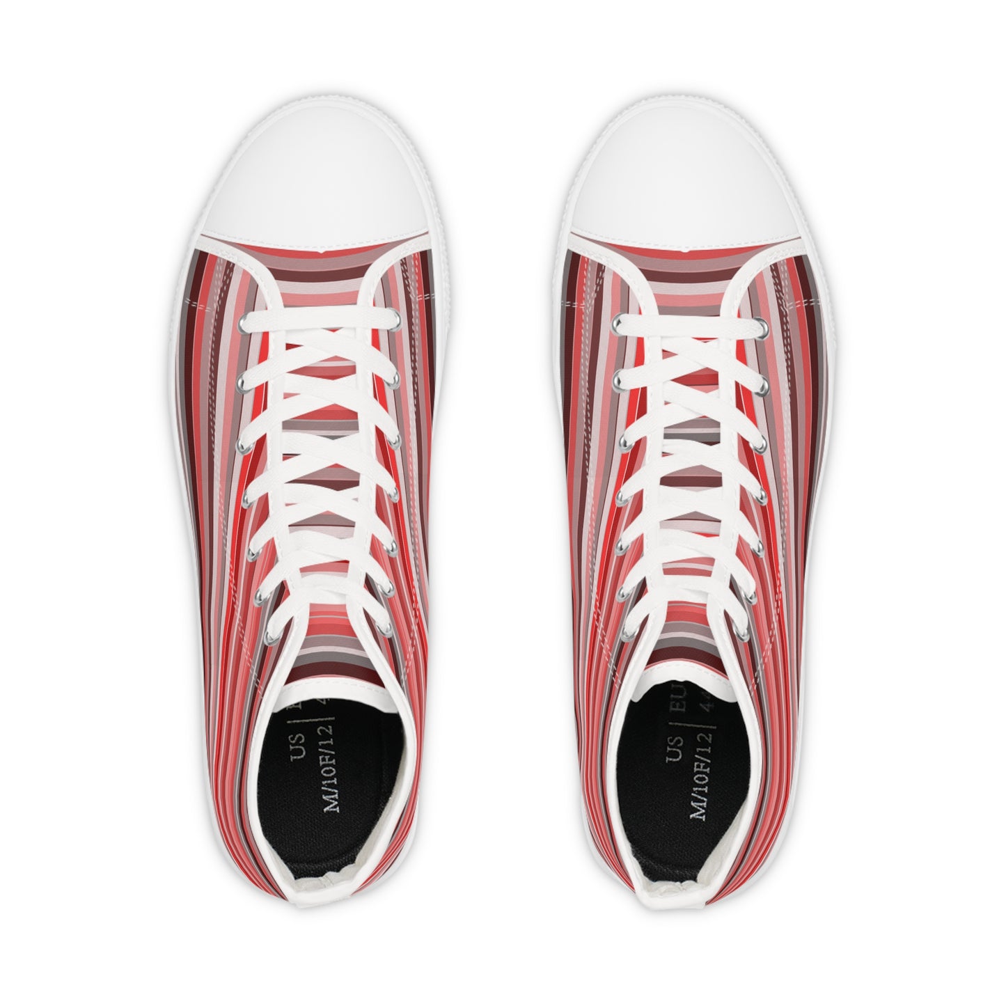 Men's Berry Stripe High-Top Sneakers