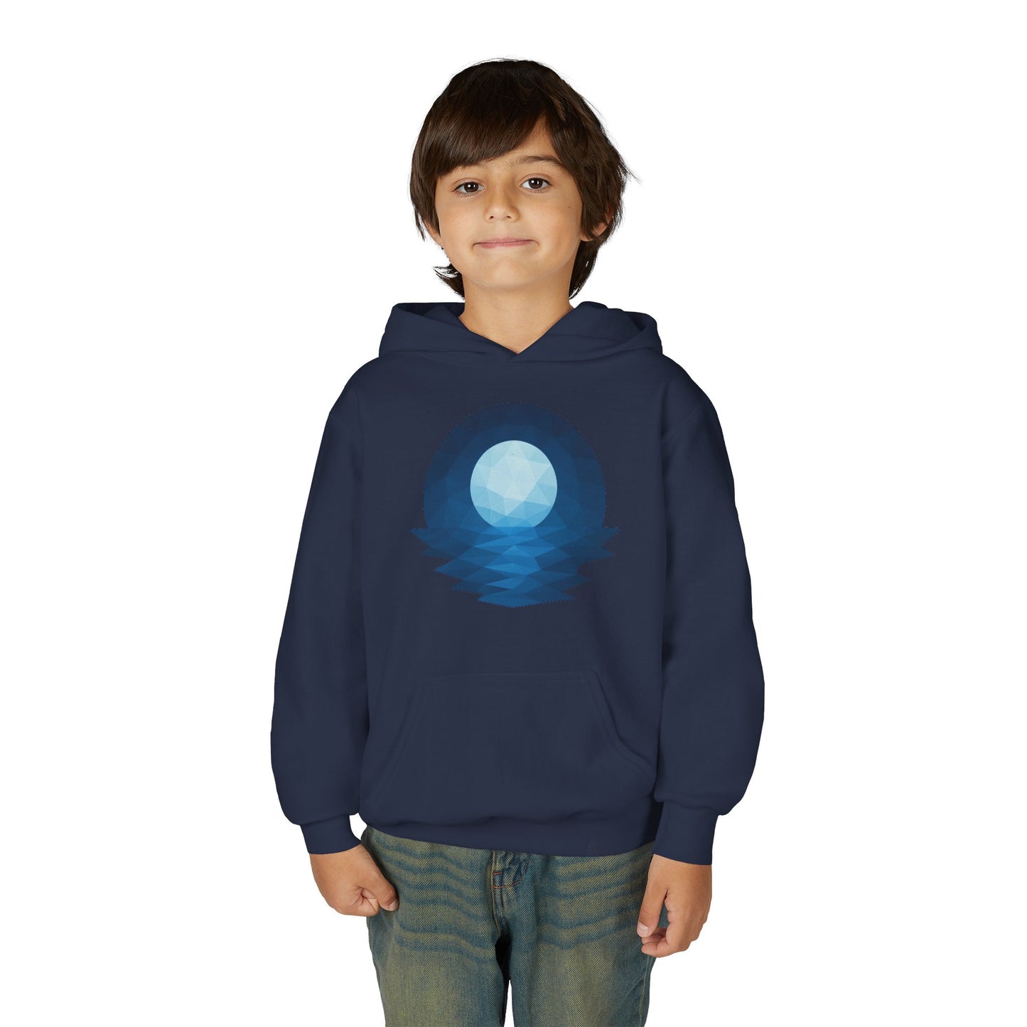 Kids Blue Moon Geometric Hoodie
