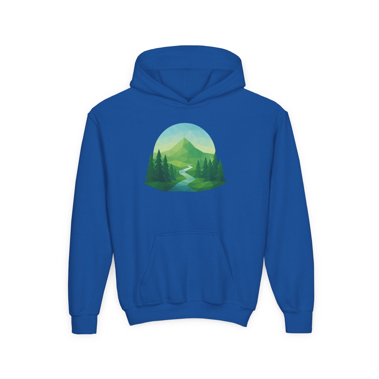 Kids Mountain Path Geometric Hoodie